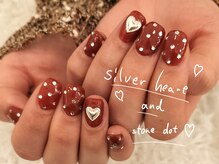 アンテテネイル(ANTETENAIL)/heart and dot nail