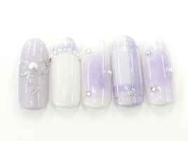 【山邊】チーク×リボンネイル