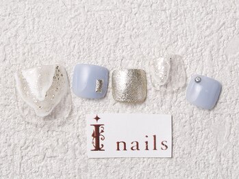 アイネイルズ 梅田店(I nails)/くすみブルー