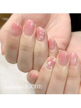 リッシュ(RICHE)/桜とハートの春ネイル！