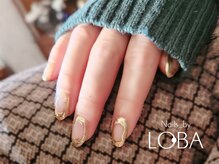 ローバ(LOBA)/クリア×ミラー額縁ネイル☆
