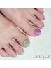 【Foot】ワンカラーorアシメ/親指2本アート¥7000→¥6500