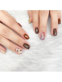 秋のブラウンデザイン