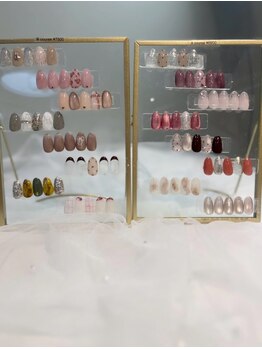 リシェリ(Richer)の写真/《選べる定額デザイン》ニュアンスやチェック柄など可愛い秋デザインやトレンドネイルで指先をオシャレに♪