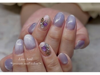 リノネイル(Lino Nail)/紫陽花ネイル/高松ネイル/フィル