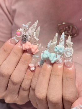 ワイベール 新宿東口店(YVeil)の写真/【大人気の韓国/ワンホンネイルはYVeil Nailにおまかせ★】かわいい系～キレイ系まで取り扱いOK♪
