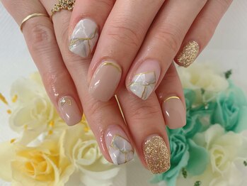 ディーネイル 天王寺(D-nail)/(松崎)大理石nail☆