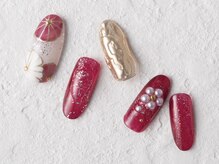 サンミーゴネイル 神戸店(Sunmego Nail)/パールフラワー和ネイル
