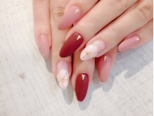 ラルネイル 大宮(Lull. nail)/＊マット＊手描きフラワー＊