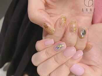 アンネ 梅田 GRACE店(ANNE)/ピンクちぐはぐネイル