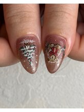 ネイルアトリエ ニュイ(nail atelier Nuit.)/手書きクリスマスデザイン