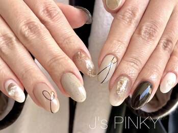 ブラウンニュアンスネイル