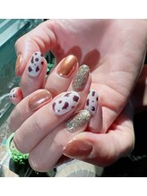 ネイルサロン リスタ(Rista)/アニマル　ミラー　ニュアンス