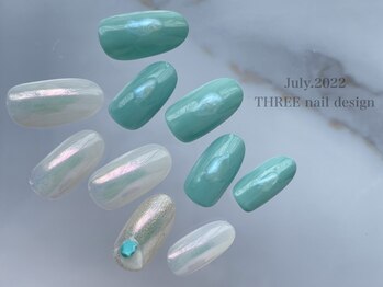 スリー(THREE)/July.2022/nail design