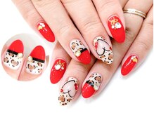 ネイルコレクション ピンク(Nail Collection Pink)/ジェル放題★ヒョウ柄：ハート