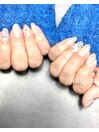 押し花ネイル+ハンドマッサージ