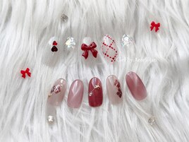 キラキラガーリーネイル