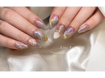 リノネイル(Lino Nail)/夏ニュアンス/高松栗林/リボン