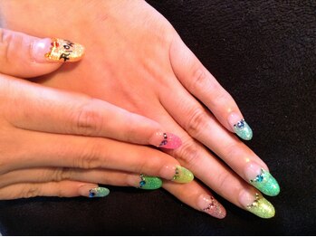 カラフルラメフレンチ