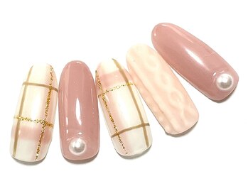 コルン/ニットネイル☆チェック柄