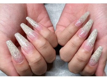 ネイルサロン ジョアアンジェ 天王寺店(joie ange)/ラメグラデーション　スカルプ