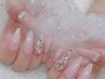 【チップ長さ出し】2本ストーン埋め尽くしプチアート¥8,980