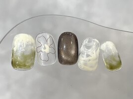 透け感カーキニュアンス