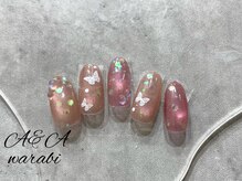 エーアンドエー 蕨店(A&A)/春蝶々ネイル
