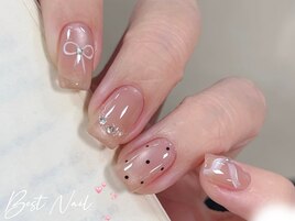 ドット/リボンネイル