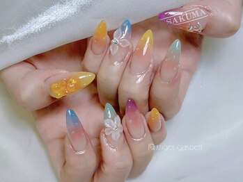 エンジェルガーデン 青山店(Angelgarden)/カラフル夏ネイル