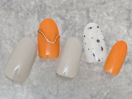 ミラーパーツダルメシアンネイル