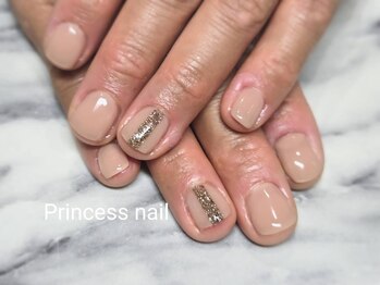 プリンセスネイル(Princess nail)/7700ワンカラ×フラッシュライン
