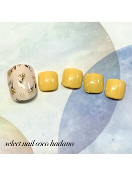 セレクトネイル ココ 秦野店(SELECT NAIL COCO)/フット 金箔フラワー