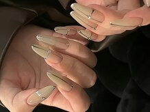 モルフォネイル(Morpho nail)/#ブラウン#ニュアンス#大理石