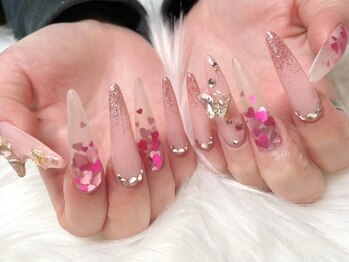 ネイルサロン ジョアアンジェ 天王寺店(joie ange)/スカルプ　ハート　韓国風　