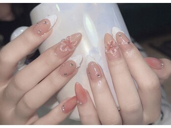 ハラ(Hara)/手作り花　ベースピンクフレンチ