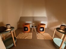 黄土座椅子の本格オーガニックよもぎ蒸しです。