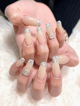 クオーレ(Cuore)の写真/【チップ×ジェル×スカルプ】全部の良いとこ取り！他にはない特別な長さ出しで、憧れのロングネイルへ◇