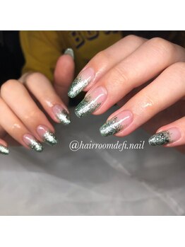 クリスマス/ラメグラデーション