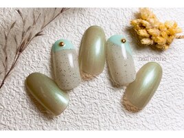 つぶつぶカラーフレンチネイル