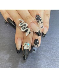 バレンタインネイル