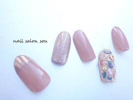 シェルパーツ埋め尽くしnail