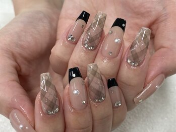 ダブルネイル(Double Nail)/【ハシモト】チェックネイル