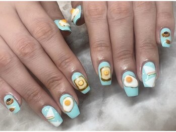 朝ごはんネイル