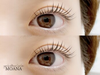 モアナ なんば店(MOANA)の写真/圧倒的な技術力で大満足の仕上がりに♪目もとの魅力を最大限に引き出し、理想的な自まつ毛を実現◎