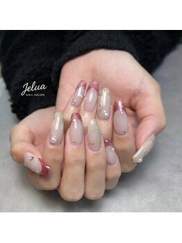 ジェルア(jelua)/フレンチ×チェック☆