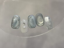 ラクネイル 浦和店(raku nail)/水色冬ニュアンス