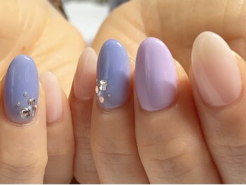 サロンドフォーエイチ(salon de 4H)/うる艶紫陽花カラーネイル