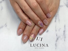 W-944 大人上品ピンク氷ネイル