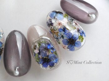 エスミント(S Mint)の写真/*口コミ高評価*【長さだし・スカルプ大歓迎】高技術◎自爪を丈夫にしたい方、長い爪で奥行きあるデザインに